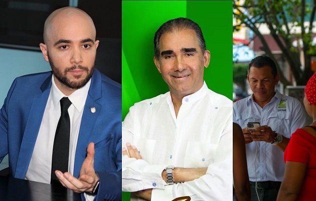 Edison Broce, Iván Blasser y Luis Casis son los tres aspirantes con más firmas. Foto: Cortesía