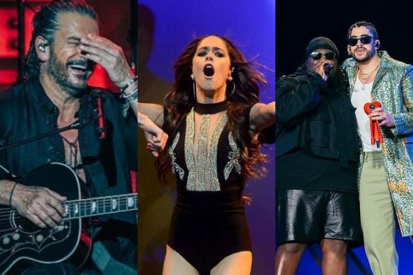 Ricardo Arjona, Tini Stoessel, 'Sech' y Bad Bunny. Fotos: Archivo / @sechmusic