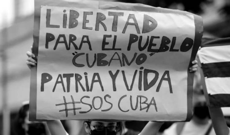 Protestas de 2021 en Cuba. Foto: EFE