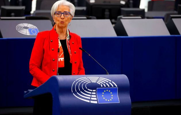 "La economía de la eurozona se ralentizó pero no se paralizó", afirmó la presidenta del Banco Central Europeo, Christine Lagarde. Foto: EFE