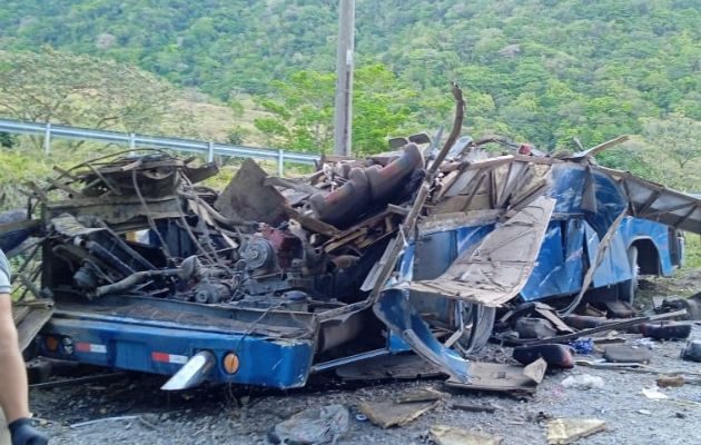 El bus accidentado tenía todos los papeles en regla. Foto: Cortesía