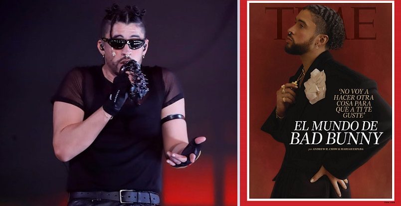 Bad Bunny en la portada de 'Times'. Foto: Instagram