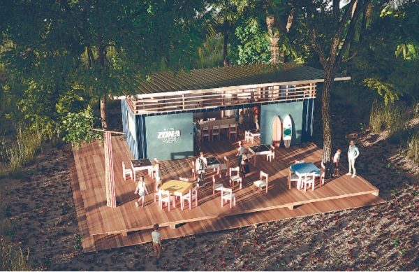 Render de la Zona – Isla Cañas. Créditos pie de imagen del render: Diseño realizado por la arquitecta Karen Gonzalez y Romain Boulhic. Reder realizado por Studio Nette @studio.ne tte.