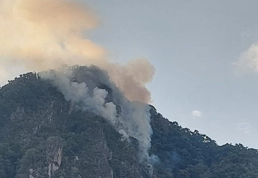 Al lugar solamente se puede llegar a pie y se hace muy difícil controlar el fuego. Foto: José Vásquez