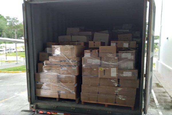Esta remesa de insumos y medicamentos debe ser distribuidos a partir de este lunes. Foto. Cortesía Minsa