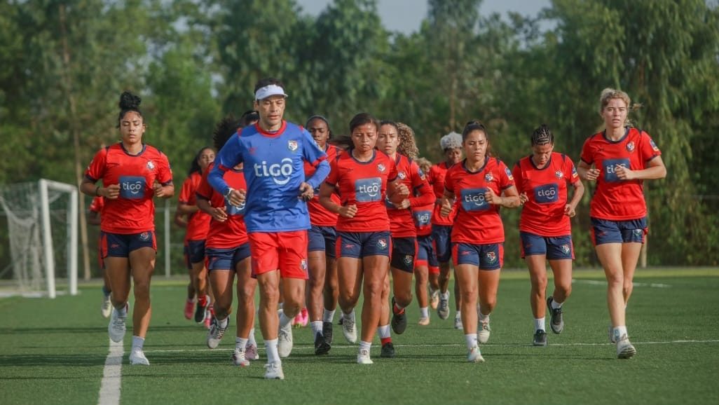 Panamá femenina durante los entrenamientos. Foto: Fepafut
