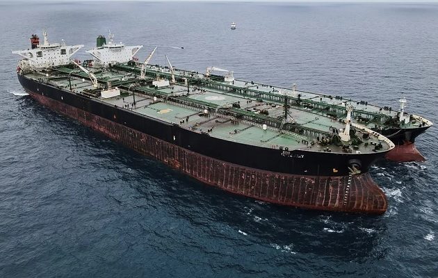 El barco "MT Freya", bajo bandera panameña, fue retenido en 2021 por sospechas de contrabando. Foto: EFE