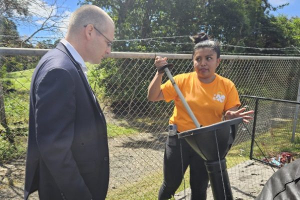 El biodigestor será de gran ayuda para este centro educativo y sus estudiantes. Foto. Cortesía. Embajada de Israel