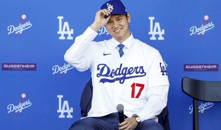Shohei Ohtani jugador de los Dodgers. Foto: EFE