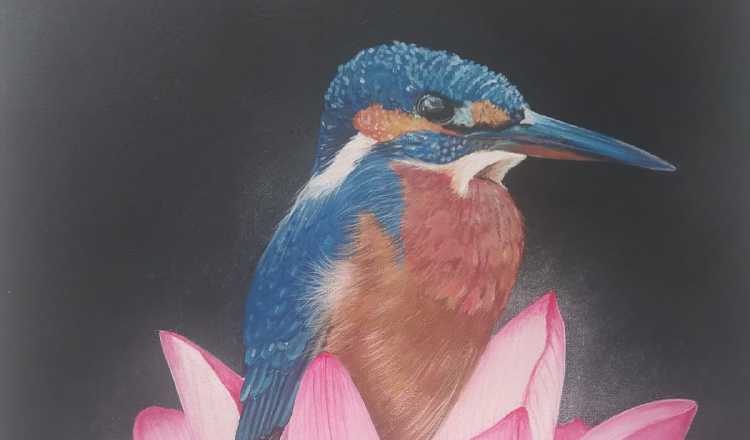 El artista está afinando el pincel. Foto: Cortesía