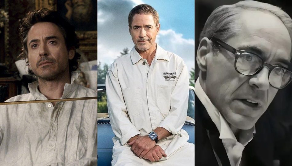 Sherlock Holmes, Robert Downey Jr. en su faceta como presentador y Lewis Strauss. Fotos: Tomadas de Internet