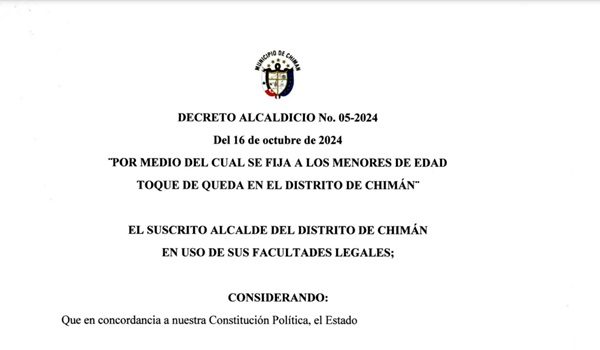 Decreto alcaldicio publicado en Gaceta Oficial.