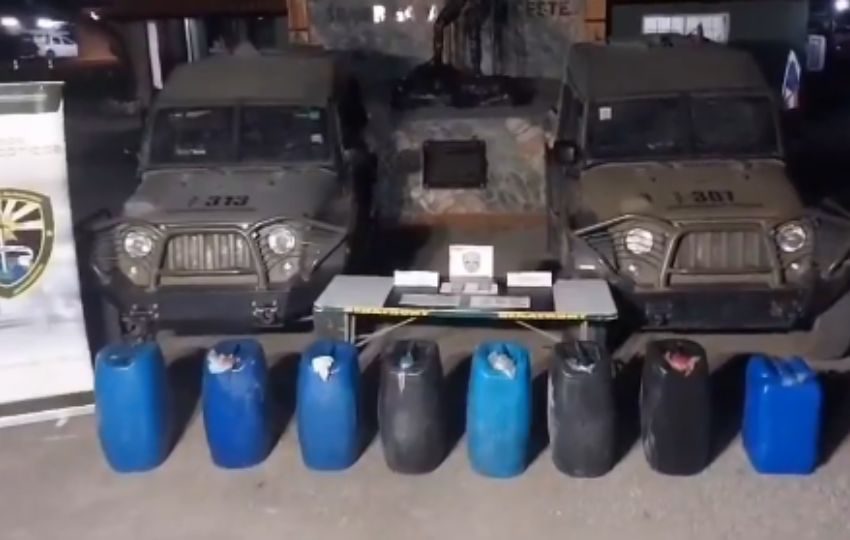 Los tanques contenían cocaína líquida.
