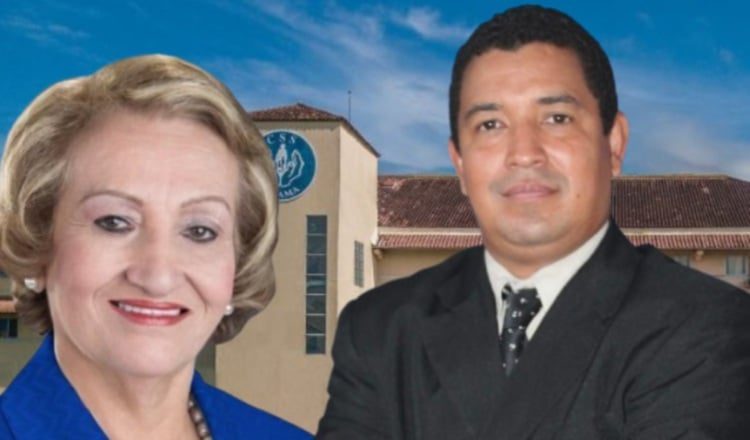 Licdo. Emguelbert Geovanny Estrada Linares y Etelvina Bonagas. Foto: Redes sociales.