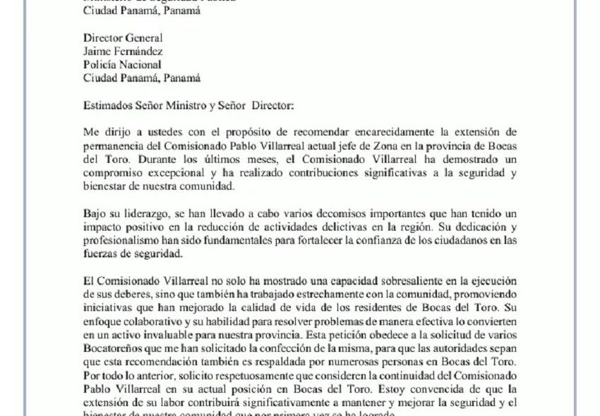 En la carta se deja claro que el trabajorealizado satisface a la comunidad.