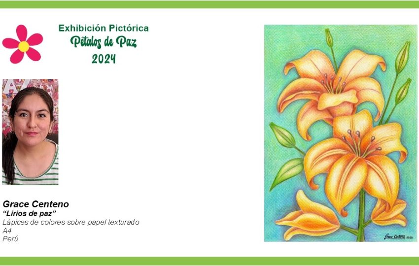 Grace Centeno (Perú)- "Lirios de paz". Foto: Cortesía