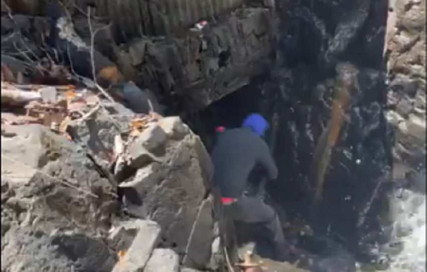 Las autoridades precisaron que debido al tipo de estructura que se construyó, se requerirá de varios días de trabajo para eliminar completamente esta represa. Foto. MiAmbiente