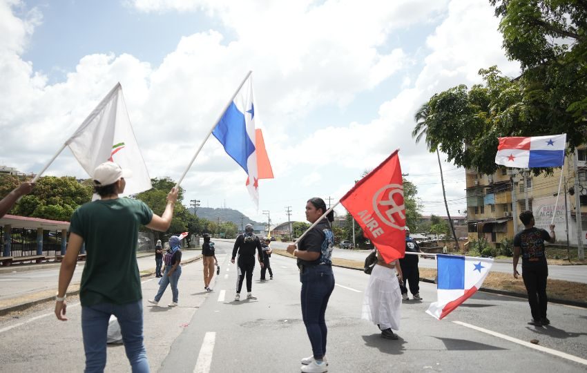 Protestas en las inmediaciones de la Universidad de Panamá. Foto: Cortesía