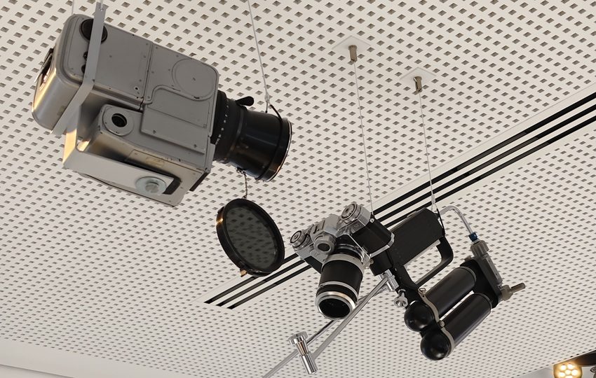 Réplicas de las cámaras usadas en 1969. Foto: KL