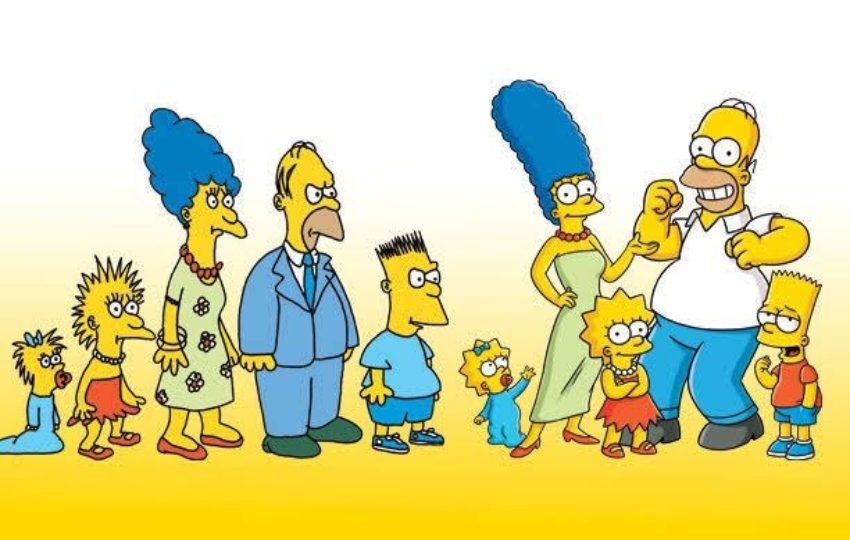 Evolución de Los Simpson. Foto: Redes Sociales. 