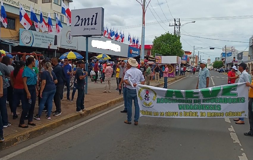 En laprovincia de Veraguas se han realizado una serie de manifestaciones. Foto. Melquíades Vásquez