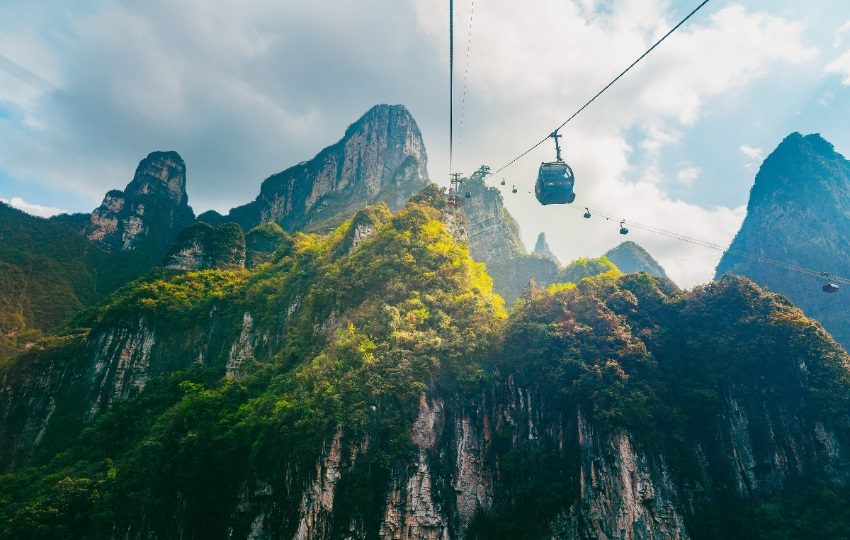 El funicular a la emblemática montaña de Tianmen. Foto: Civitatis