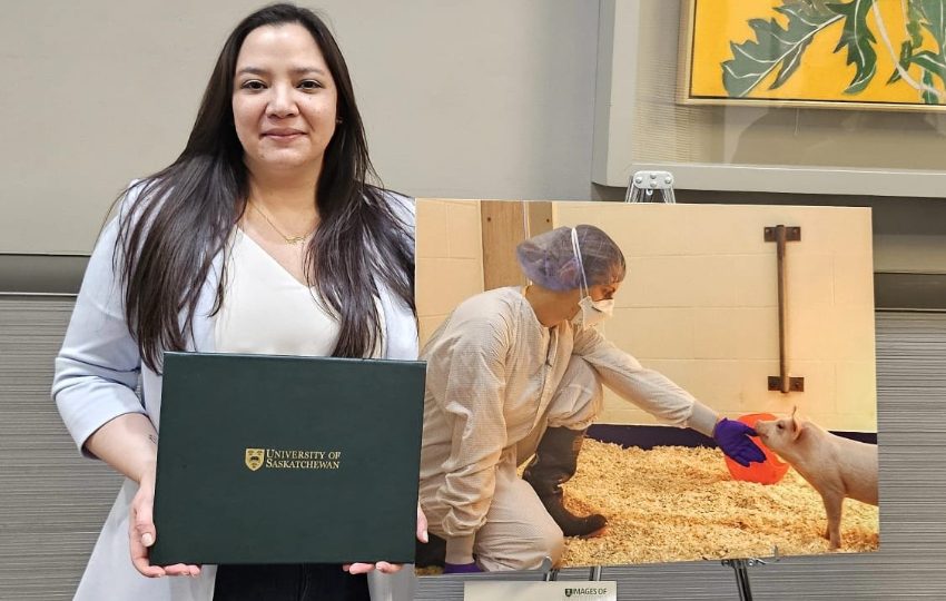 Angie Magaña estudia en la Universidad de Saskatchewan. Foto: Cortesía