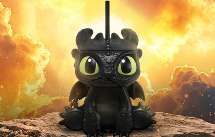 Vaso coleccionable de 'Cómo entrenar a tu dragón'. Foto: Cortesía