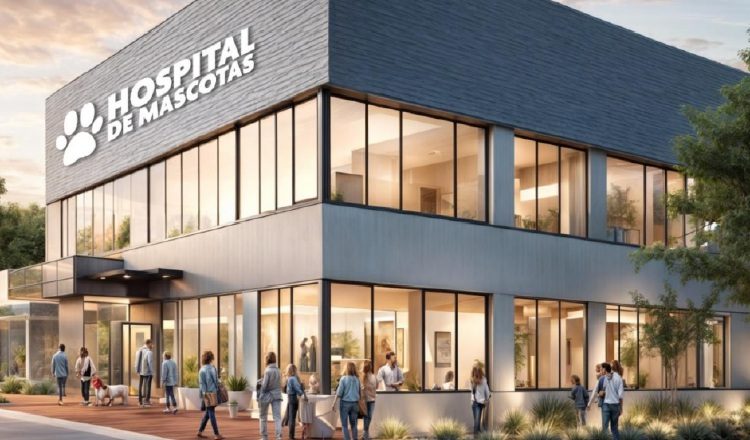 Diseño conceptual del Hospital de Mascotas, cuya construcción debe iniciar el próximo año y debe estar listo en menos de dos años. Foto: Cortesía