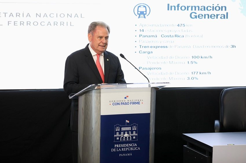 En mayo fue presentado el alineamiento del ferrocarril y las estaciones que tendrá y su ubicación. Foto: Cortesía Presidencia