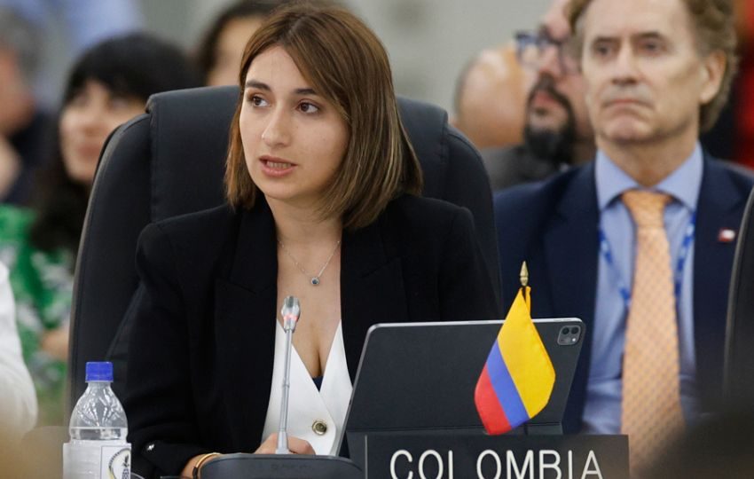 La ministra de Relaciones Exteriores de Colombia, Laura Sarabia. Foto: EFE
