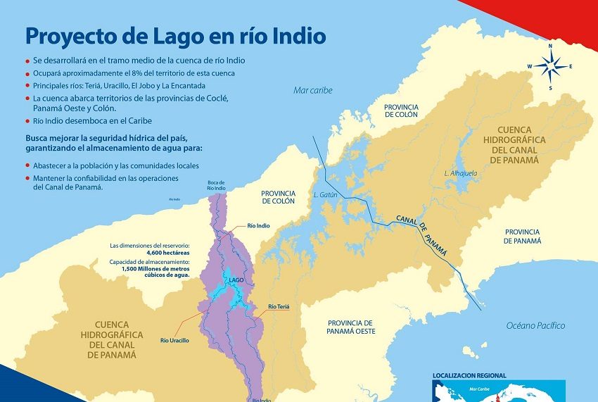 Proyecto del lago de río Indio. Imagen: Cortesía ACP