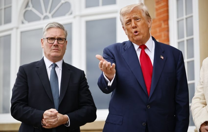 El primer ministro británico, Keir Starmer, junto al presidente de Estados Unidos, Donald Trump. Foto: EFE