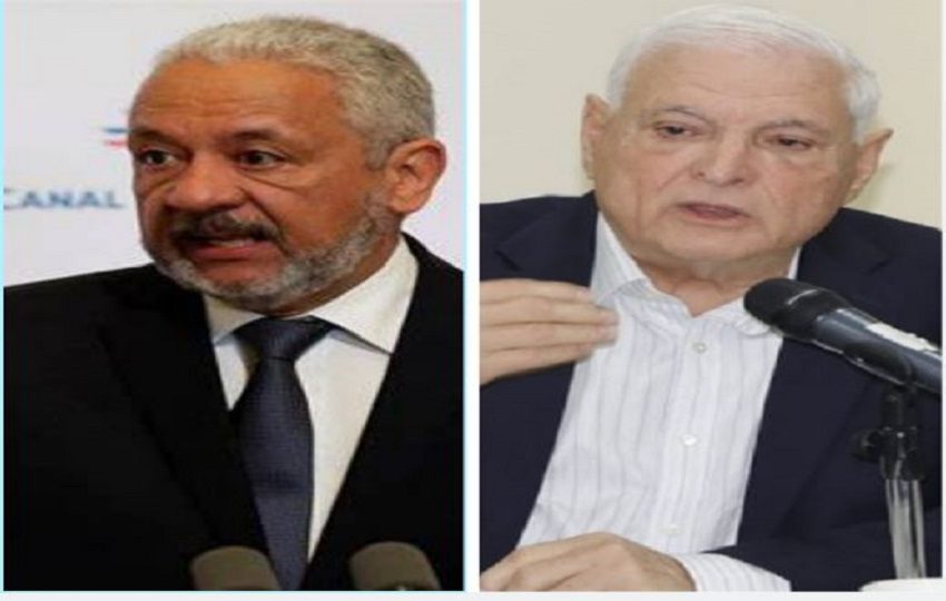 Ricaurte Vásquez, administrador de la ACP, y Ricardo Martinelli, expresidente de Panamá. Foto: Cortesía