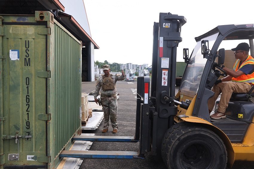 Equipos que utilizarán los militares estadounidenses en los ejercicios. Foto: Cortesía Minseg