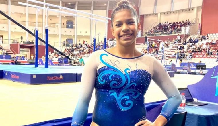 Karla Navas estará en el Mundial de Mayores de Gimnasia. Foto: COP