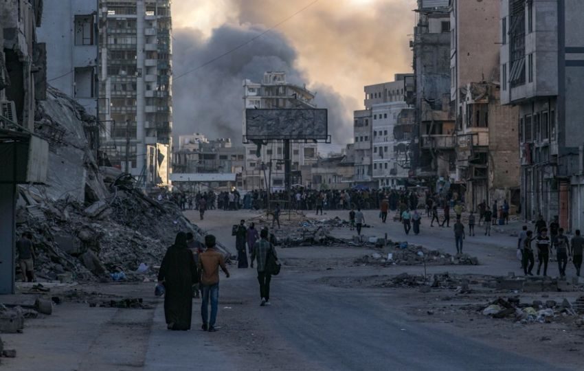 Bombardeo israelí en Gaza. Foto: EFE