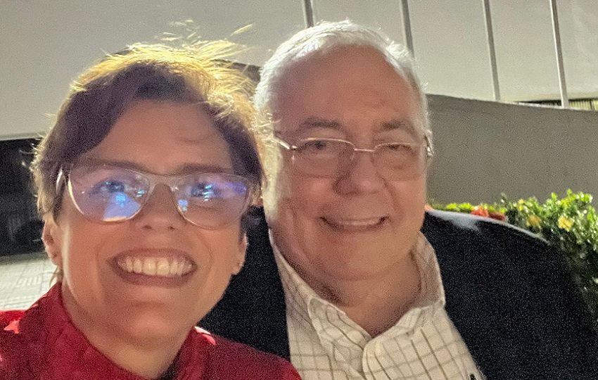 La diputada Grace Hernández junto a su padre. Foto: X de la diputada