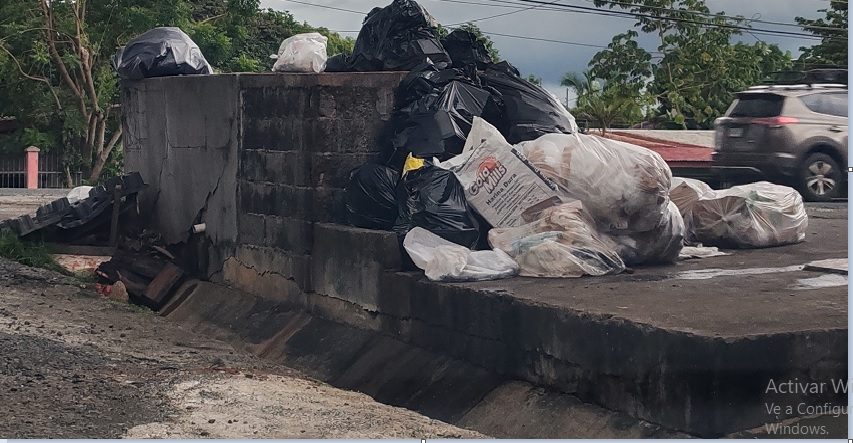 En la barriada Valle Dorado, corregimiento de Barrio Colón, los residentes tienen un mes sin el servicio de recolección de basura. Foto. Eric Montenegro
