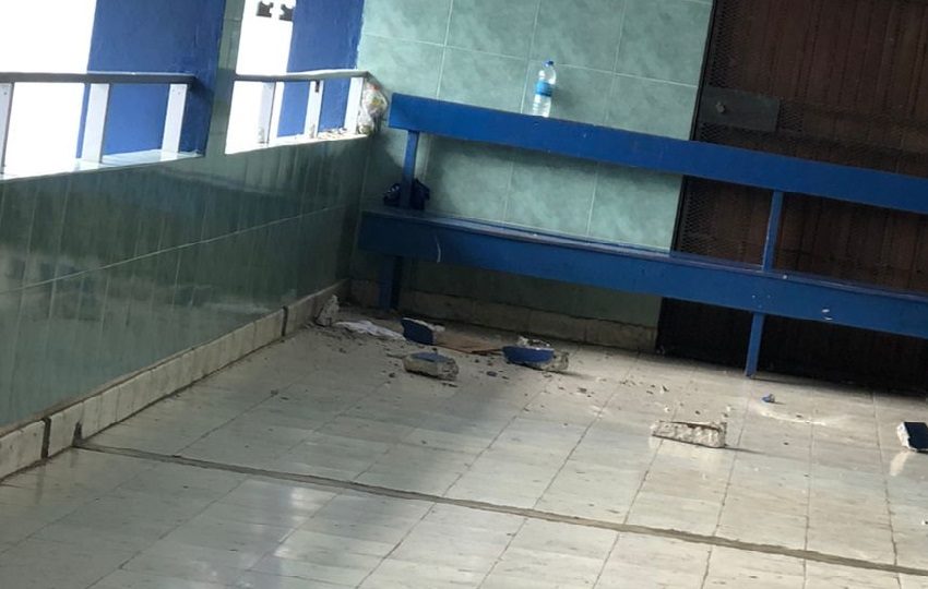 Se conoció que hace 15 días se dio un desprendimiento similar en este centro escolar. Foto. Diómedes Sánchez
