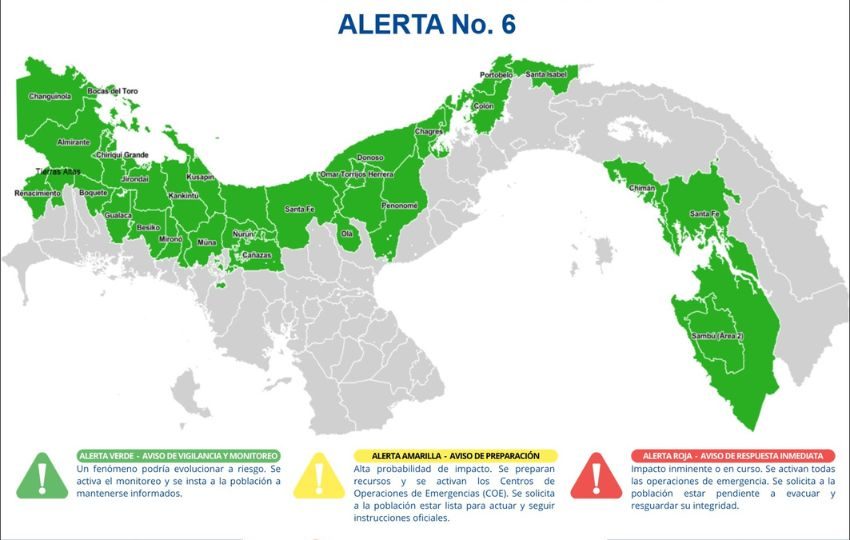 Mapa de alerta de riesgo. Foto: Cortesía
