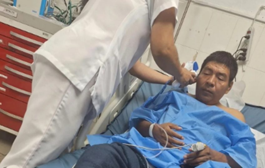 Toribio García requirió atención médica. Foto: Cortesía