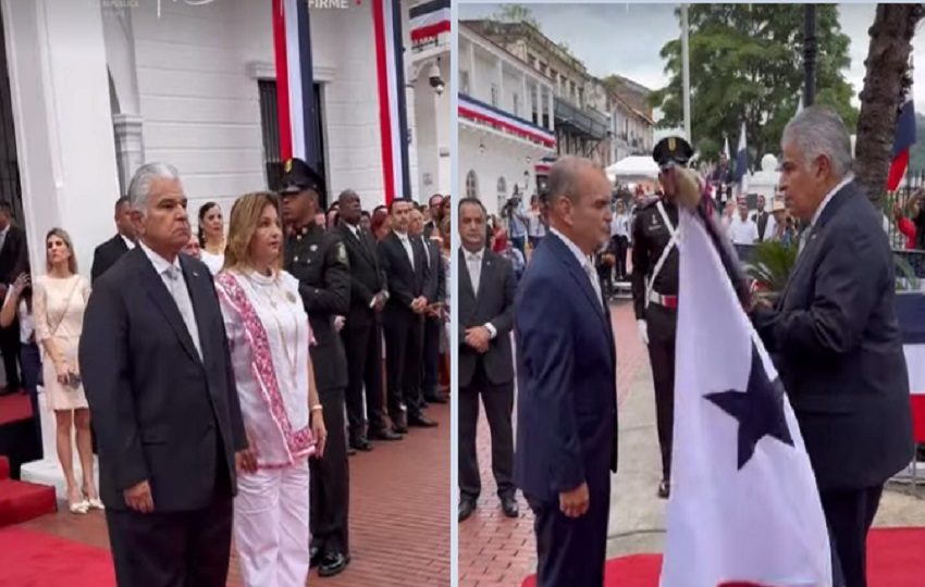 Presidente panameño durante los actos. Foto: Tomada de videos 