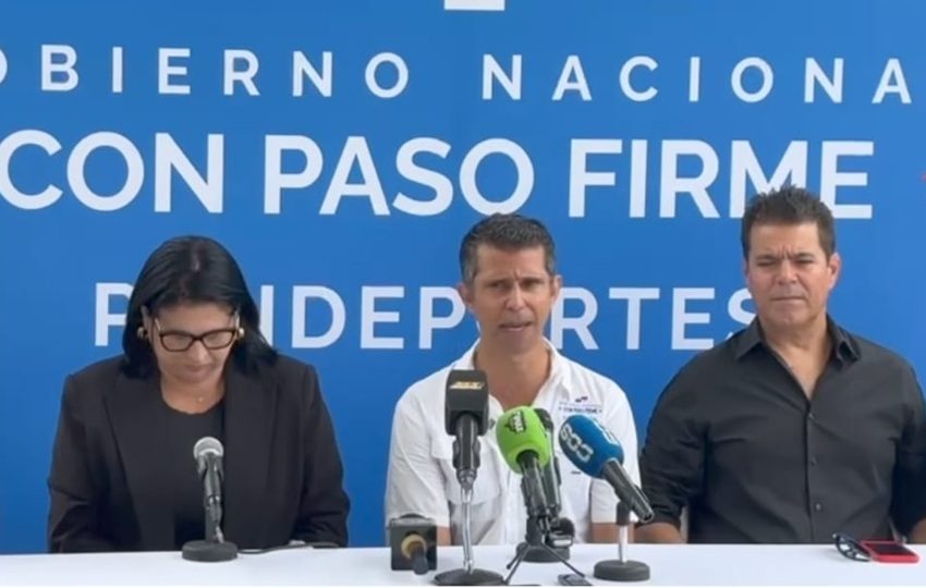 Pandeportes realizó este domingo una conferencia de prensa. Foto: Cortesía
