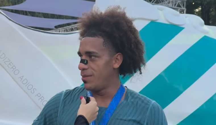 Adalberto 'Coco' Carrasquilla, participó en los 5 kilómetros. Foto: Captura