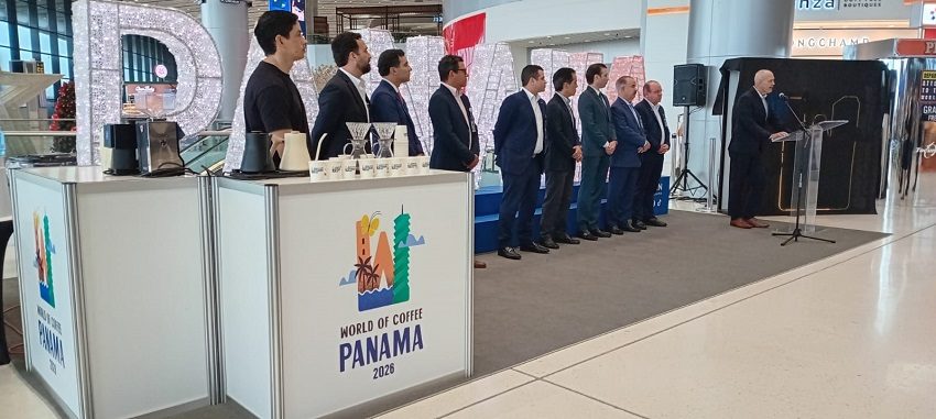 En el aeropuerto de Tocumen fue develado el logo del evento internacional para promoverlo. Foto: Pancho Paz