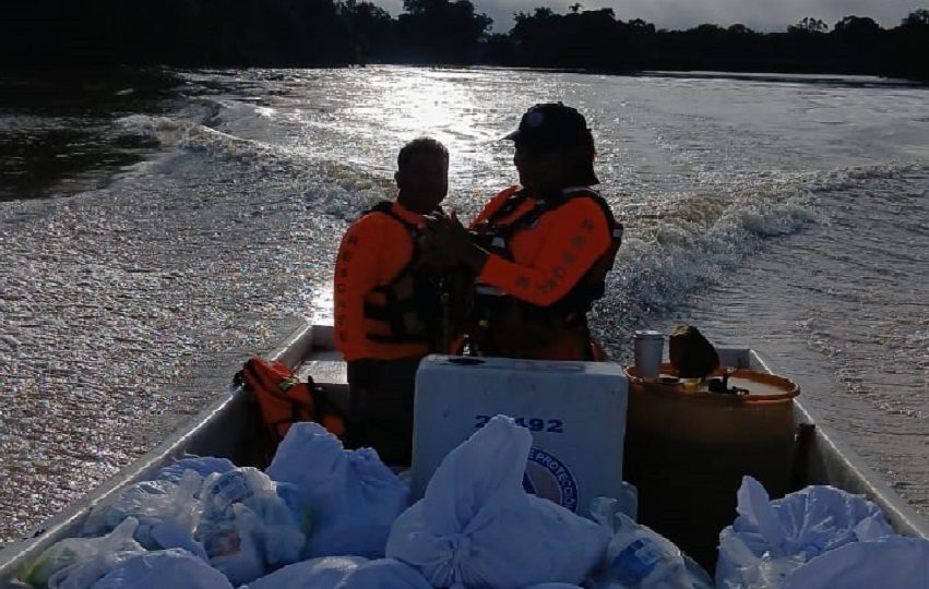 Estas entregas se trasladan por el río Tuira. Se informó que por el momento no hay albergues activos.