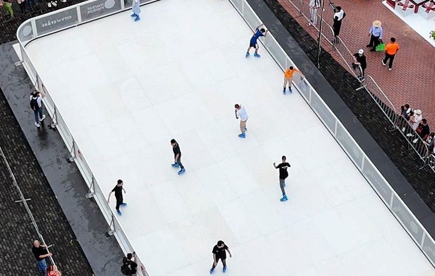 Pista de patinaje ubicada en el Mirador Pacífico de la Cinta Costera. Cortesía