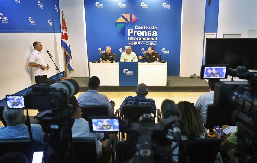 Conferencia de prensa. Foto: EFE