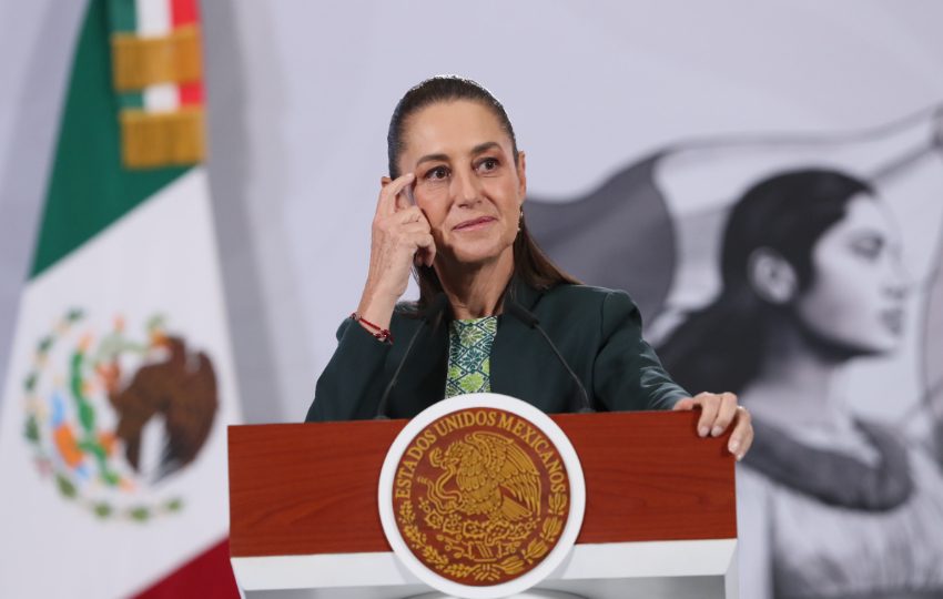 Claudia Sheinbaum en el Palacio Nacional de Ciudad de México (México). Foto: EFE / Mario Guzmán